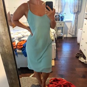 Mint green slip dress